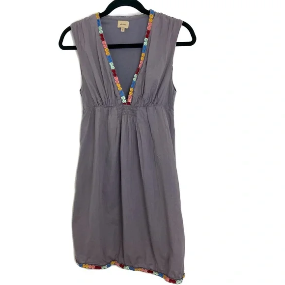 Ella Moss | Dresses | Ella Moss Embroidered Rainbow Floral Sleeveless Vneck Midi  Dress S